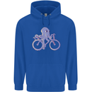 A Cycling Octopus Funny Cyclist Bicycle Mens 80% Cotton Hoodie Royal Blue