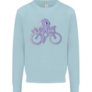 A Cycling Octopus Funny Cyclist Bicycle Mens Sweatshirt Jumper Light Blue