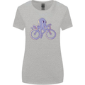 A Cycling Octopus Funny Cyclist Bicycle Womens Wider Cut T-Shirt Sports Grey