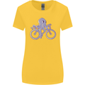 A Cycling Octopus Funny Cyclist Bicycle Womens Wider Cut T-Shirt Yellow