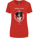 A Decorative Border Collie Womens Wider Cut T-Shirt Red