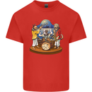 A Dog Jazz Band Music Drums Trumpet Kids T-Shirt Childrens Red
