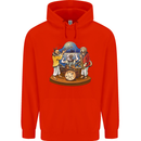 A Dog Jazz Band Music Drums Trumpet Mens 80% Cotton Hoodie Bright Red