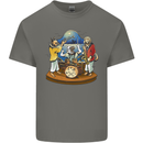 A Dog Jazz Band Music Drums Trumpet Mens Cotton T-Shirt Tee Top Charcoal