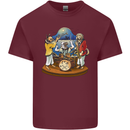 A Dog Jazz Band Music Drums Trumpet Mens Cotton T-Shirt Tee Top Maroon