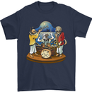 A Dog Jazz Band Music Drums Trumpet Mens T-Shirt 100% Cotton Navy Blue