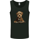 A Dog Reading a Book Mens Vest Tank Top Black