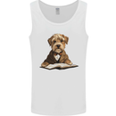 A Dog Reading a Book Mens Vest Tank Top White