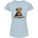 A Dog Reading a Book Womens Petite Cut T-Shirt Light Blue
