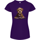 A Dog Reading a Book Womens Petite Cut T-Shirt Purple