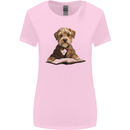 A Dog Reading a Book Womens Wider Cut T-Shirt Light Pink