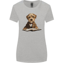 A Dog Reading a Book Womens Wider Cut T-Shirt Sports Grey