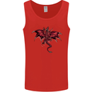 A Dragon Climbing the Material Mens Vest Tank Top Red