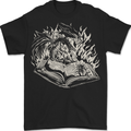 A Dragon & Book Mens T-Shirt 100% Cotton BLACK