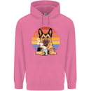 A Fierce German Shepherd Alsatian Coffee Mens 80% Cotton Hoodie Azelea