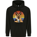 A Fierce German Shepherd Alsatian Coffee Mens 80% Cotton Hoodie Black