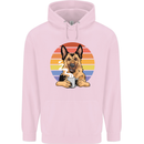 A Fierce German Shepherd Alsatian Coffee Mens 80% Cotton Hoodie Light Pink