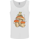 A Frog & 3 Mushrooms Foraging Mycology Fungi Mens Vest Tank Top White