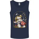 A Frog & Mushrooms Foraging Mycology Fungi Mens Vest Tank Top Navy Blue