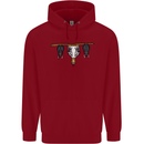 A Funny Chicken With Bats Childrens Kids Hoodie Red