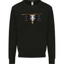 A Funny Chicken With Bats Kids Sweatshirt Jumper Black