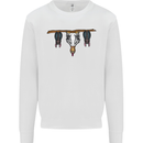 A Funny Chicken With Bats Kids Sweatshirt Jumper White