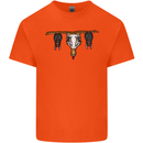 A Funny Chicken With Bats Kids T-Shirt Childrens Orange