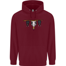 A Funny Chicken With Bats Mens 80% Cotton Hoodie Maroon