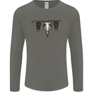 A Funny Chicken With Bats Mens Long Sleeve T-Shirt Charcoal