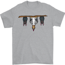 A Funny Chicken With Bats Mens T-Shirt 100% Cotton Sports Grey