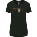 A Funny Chicken With Bats Womens Wider Cut T-Shirt Black