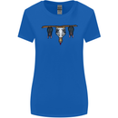 A Funny Chicken With Bats Womens Wider Cut T-Shirt Royal Blue