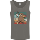 A Funny Hiking Sloth With Walking Gear Mens Vest Tank Top Charcoal