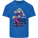 A Girl Who Loves Anime and K-Pop Mens Cotton T-Shirt Tee Top Royal Blue