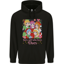 A Girl Who Loves Elves Christmas Anime Xmas Childrens Kids Hoodie Black