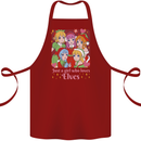 A Girl Who Loves Elves Christmas Anime Xmas Cotton Apron 100% Organic Maroon