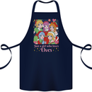A Girl Who Loves Elves Christmas Anime Xmas Cotton Apron 100% Organic Navy Blue