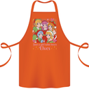 A Girl Who Loves Elves Christmas Anime Xmas Cotton Apron 100% Organic Orange