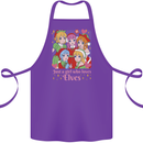 A Girl Who Loves Elves Christmas Anime Xmas Cotton Apron 100% Organic Purple