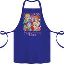 A Girl Who Loves Elves Christmas Anime Xmas Cotton Apron 100% Organic Royal Blue