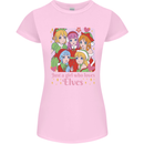 A Girl Who Loves Elves Christmas Anime Xmas Womens Petite Cut T-Shirt Light Pink