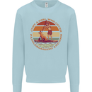 A Girl Who Loves Paddleboarding and Dogs Mens Sweatshirt Jumper Light Blue