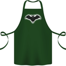 A Glowing Bat Vampires Halloween Cotton Apron 100% Organic Forest Green