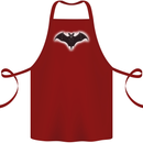 A Glowing Bat Vampires Halloween Cotton Apron 100% Organic Maroon