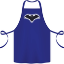 A Glowing Bat Vampires Halloween Cotton Apron 100% Organic Royal Blue
