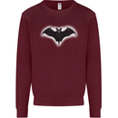 A Glowing Bat Vampires Halloween Kids Sweatshirt Jumper Maroon