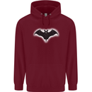A Glowing Bat Vampires Halloween Mens 80% Cotton Hoodie Maroon