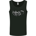 A Grizzly Bear Chasing Hiking Camping Travelling Mens Vest Tank Top Black