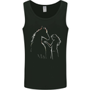 A Horse and Girl Equestrian Riding Mens Vest Tank Top Black