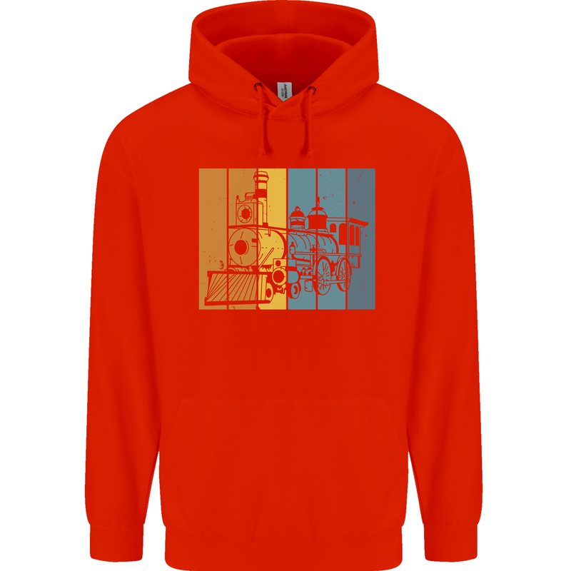 A Locomotive Trainspotter Trains Trainspotting Childrens Kids Hoodie Bright Red